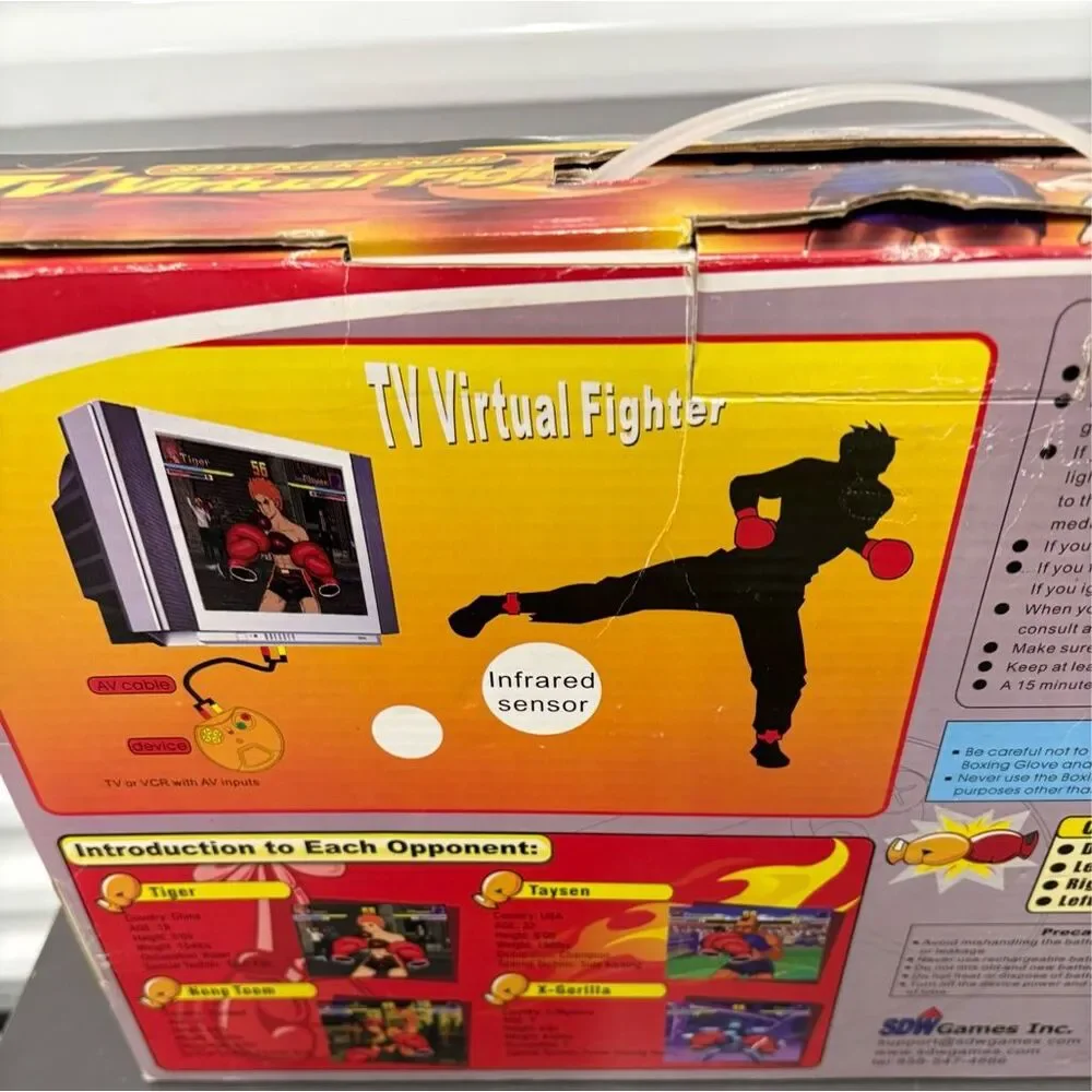 TV VIRTUAL FIGHTER Plug And Play Game Interactive Kick Boxing TV Vintage NEW OPE